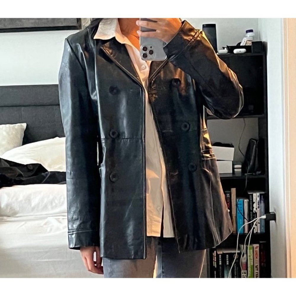 Vintage Ralph Lauren polo real leather jacket blazer